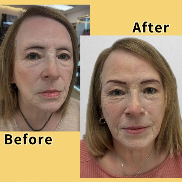 Eyelash extension treatment by Amy's Lash and Brows showcasing beautifully styled lashes in Punta Gorda, Florida.