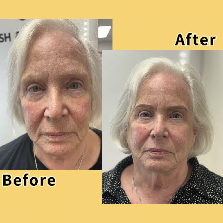 Eyelash extensions and eyebrow treatments at Amy's Lash and Brows in Punta Gorda, showcasing beauty services relaxation.