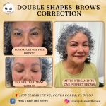 "Eyebrow correction before and after – fix double shape brows in Punta Gorda at Amy Lash and Brows"