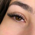 Close-up of hybrid eyelash extensions applied by Amy Lash & Brows in Punta Gorda, Florida — showing soft volume, natural curl, and seamless lash blend.