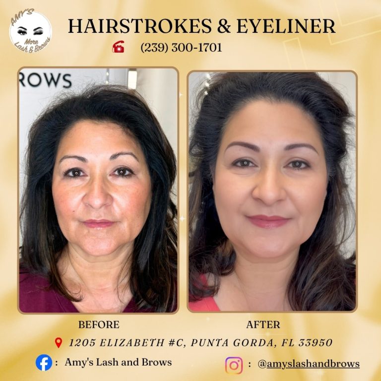“Hairstrokes Brows and Eyeliner Tattoo in Punta Gorda – Natural Permanent Makeup by Amy Lash and Brows”